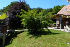 Vue d'ensemble des terrasses du chalet Myrtilles